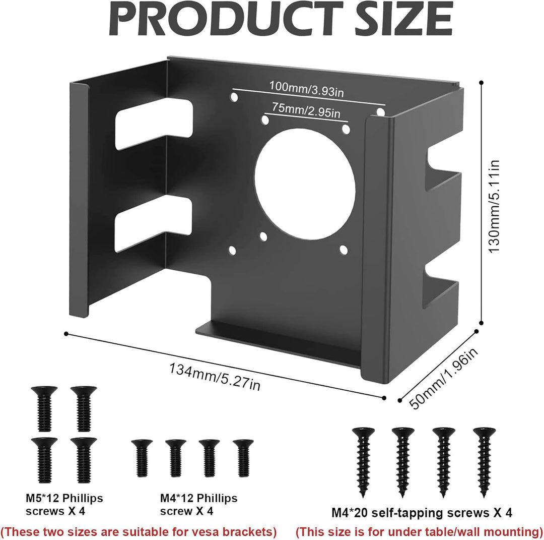 Halterung für Mac Mini m4, Untertischhalterung VESA Halterung für Mac Mini m4, Metall Halterung Desk