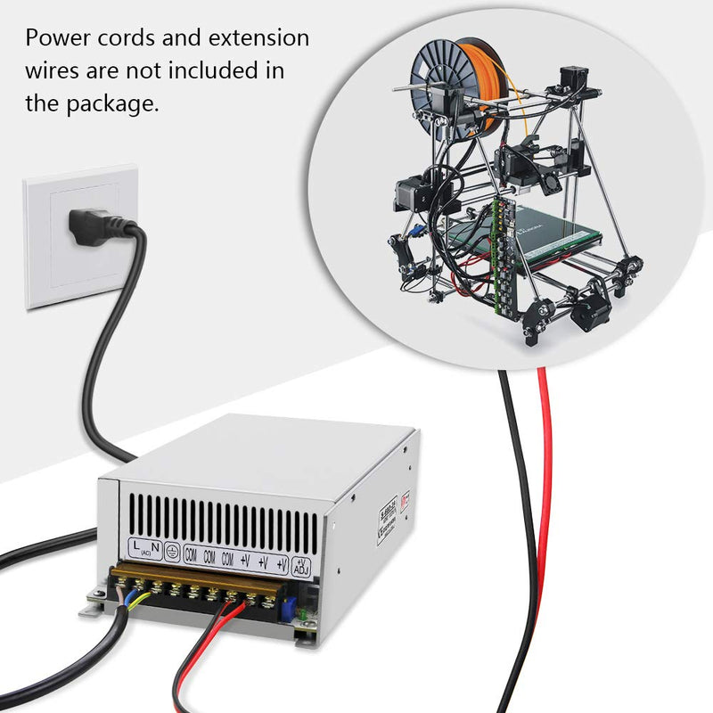 SHNITPWR 24V Power Supply DC 24volt 25A 600W Switch Power Supply Transformer AC 110V 220V to DC 24 V