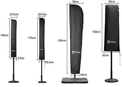 Sekey Schutzhülle für Ampelschirm/Sonnenschirm,Abdeckhauben für Sonnenschirm, 100% Polyester