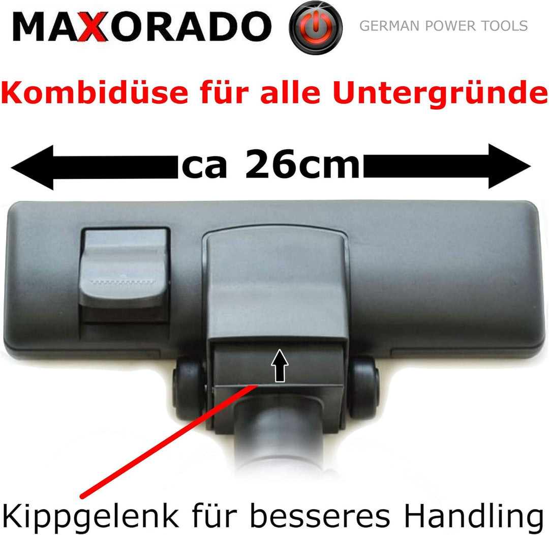 Staubsaugerdüse Bodendüse umschaltbar kompatibel mit Miele Staubsauger mit 2 Rädern SBD 285-2 285-3