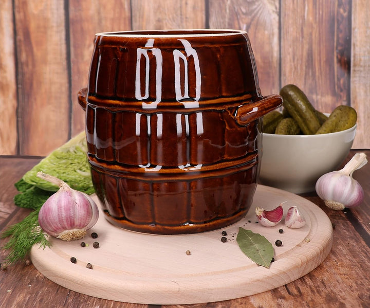 KOTARBAU® Keramik Gärtopf 2,5 L Keramikfass Steinzeugtopf Gurkentopf Sauerkrauttopf Steinzeug Steing