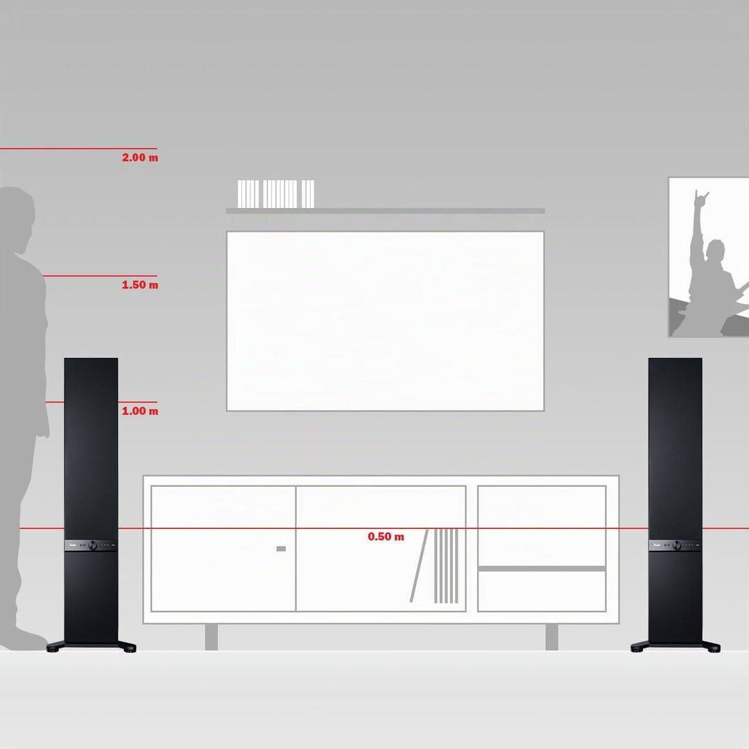 Teufel Stereo L Streaming Standlautsprecher - Musikstreaming über WLAN und Bluetooth, Multiroom, LAN