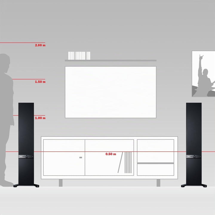 Teufel Stereo L Streaming Standlautsprecher - Musikstreaming über WLAN und Bluetooth, Multiroom, LAN