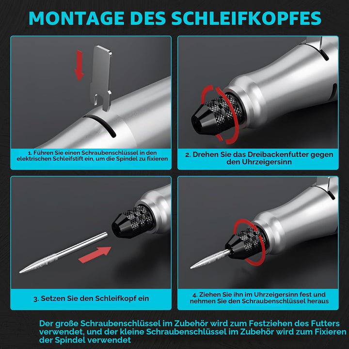 Akku Rotationswerkzeug Station kompatibel mit Makita 18V Akku, 0-18000rpm Variable Geschwindigkeit S