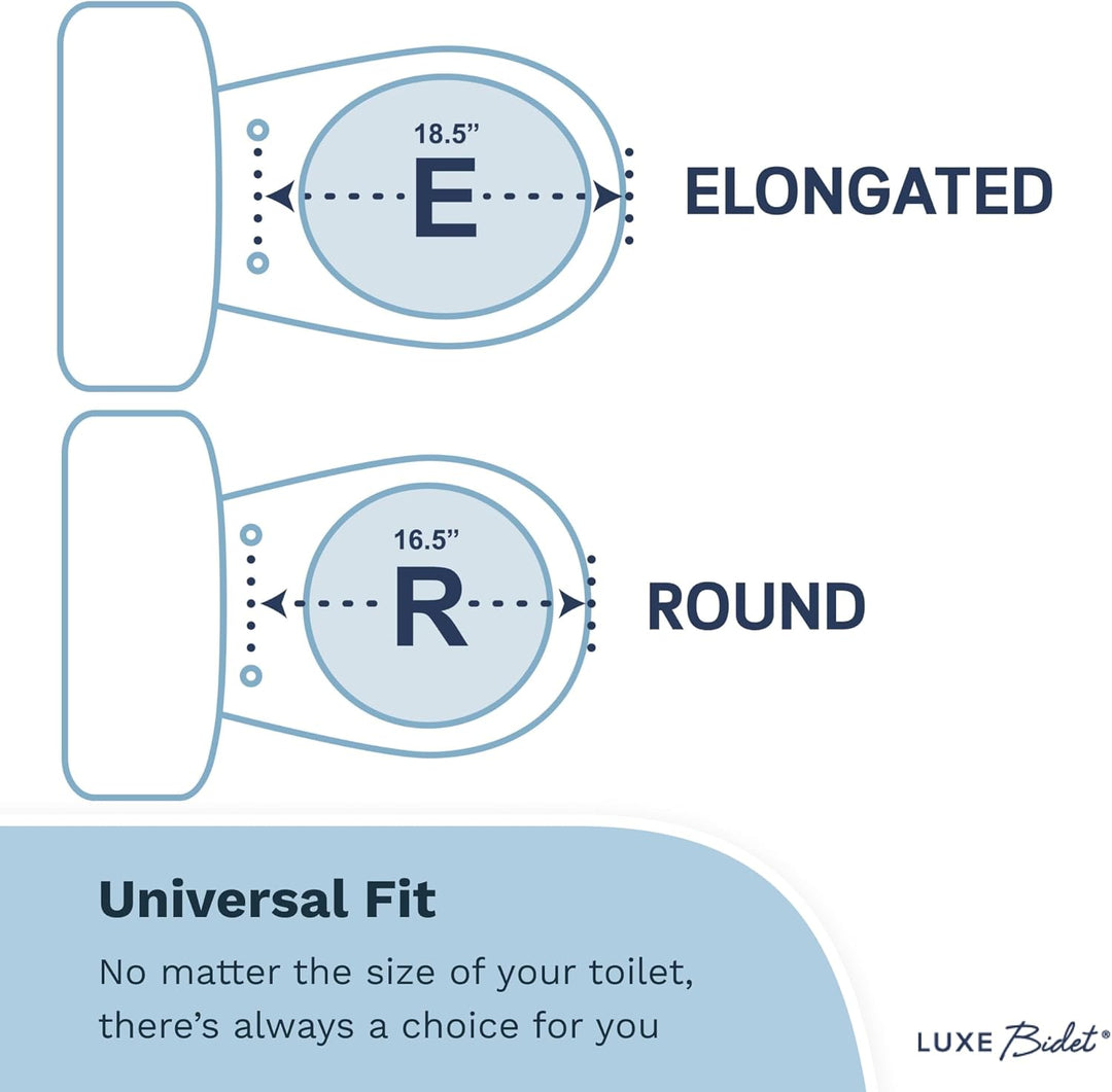 Luxe Bidet LUXE TS1008R Toilettensitz mit Absenkautomatik, Quick-Release-Scharnieren und rutschfeste