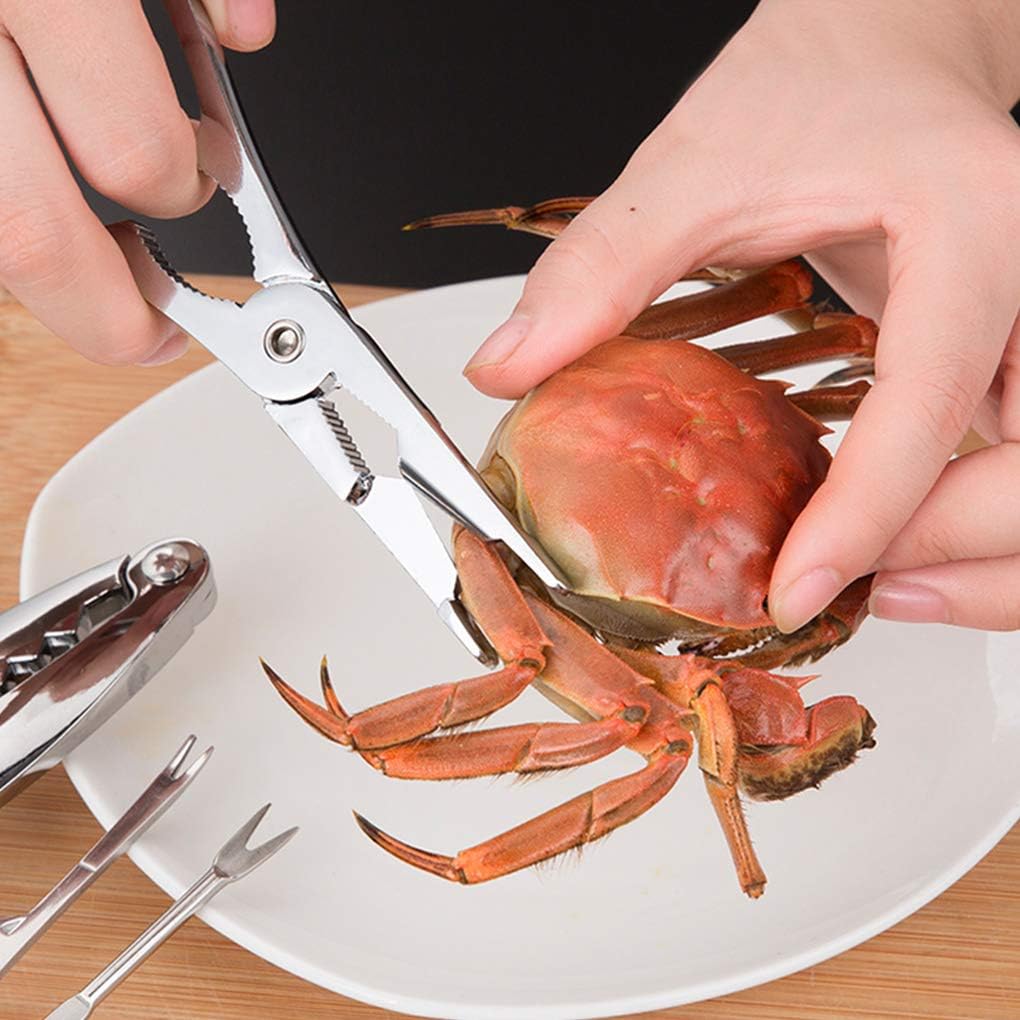 6 Stück Meeresfrüchte-Werkzeuge Edelstahl Meeresfrüchte-Werkzeug-Sets, mit Aufbewahrungsbox, 2 Stück