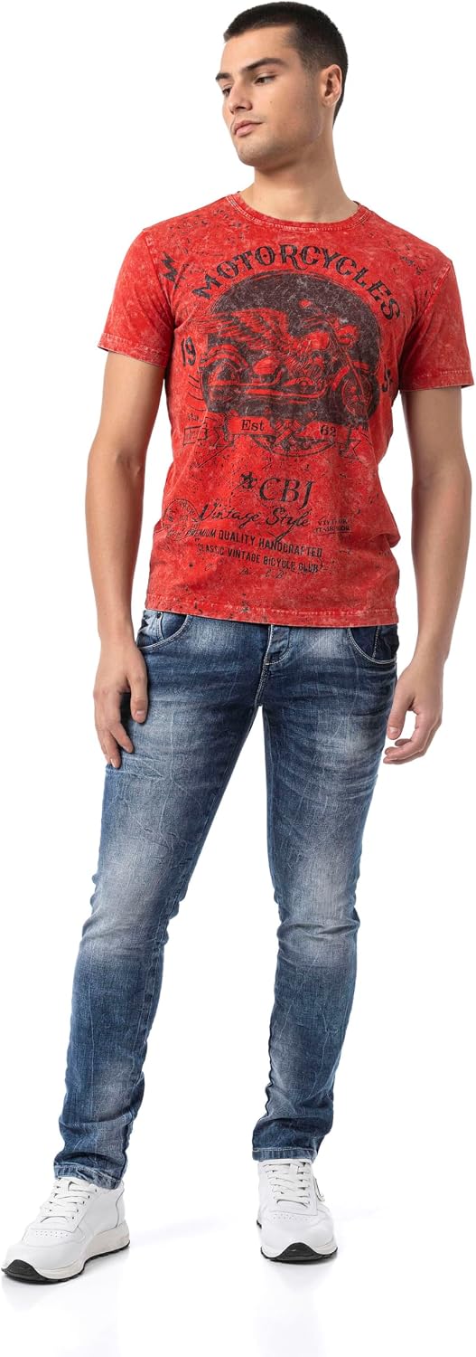 Cipo & Baxx Herren Jeans | Modernes Denim | Markante Details | Vielseitig kombinierbar für Freizeit