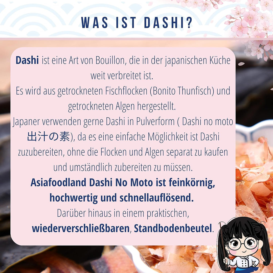 Asiafoodland - Big Pack - Bonito Dashi - Würzmittel für Fischsuppe - Dashi No Moto Pulver, 1er Pack