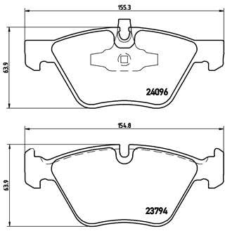 Brembo P 06 040 Bremsbelagsatz, Scheibenbremse - (4-teilig)