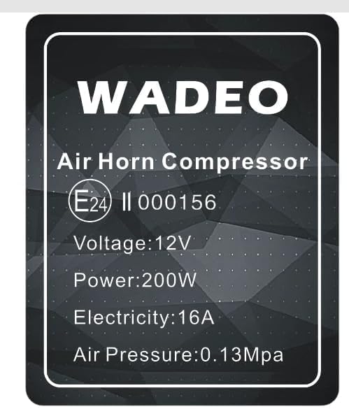 WADEO LKW Hupe 12V 118db, Super Laut Autohupe mit Kompressor, Lufthorn Drucklufthorn Kit für alle 12