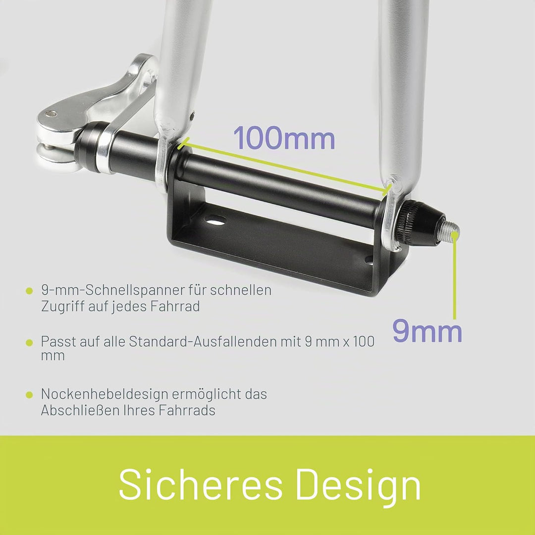 Delta Cycle & Home Unisex-Erwachsene Abschliessbare Fahrradkupplung Fahrradgabelhalterung, Schnellve