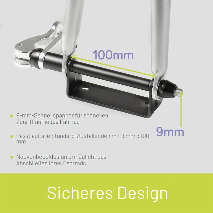 Delta Cycle & Home Unisex-Erwachsene Abschliessbare Fahrradkupplung Fahrradgabelhalterung, Schnellve