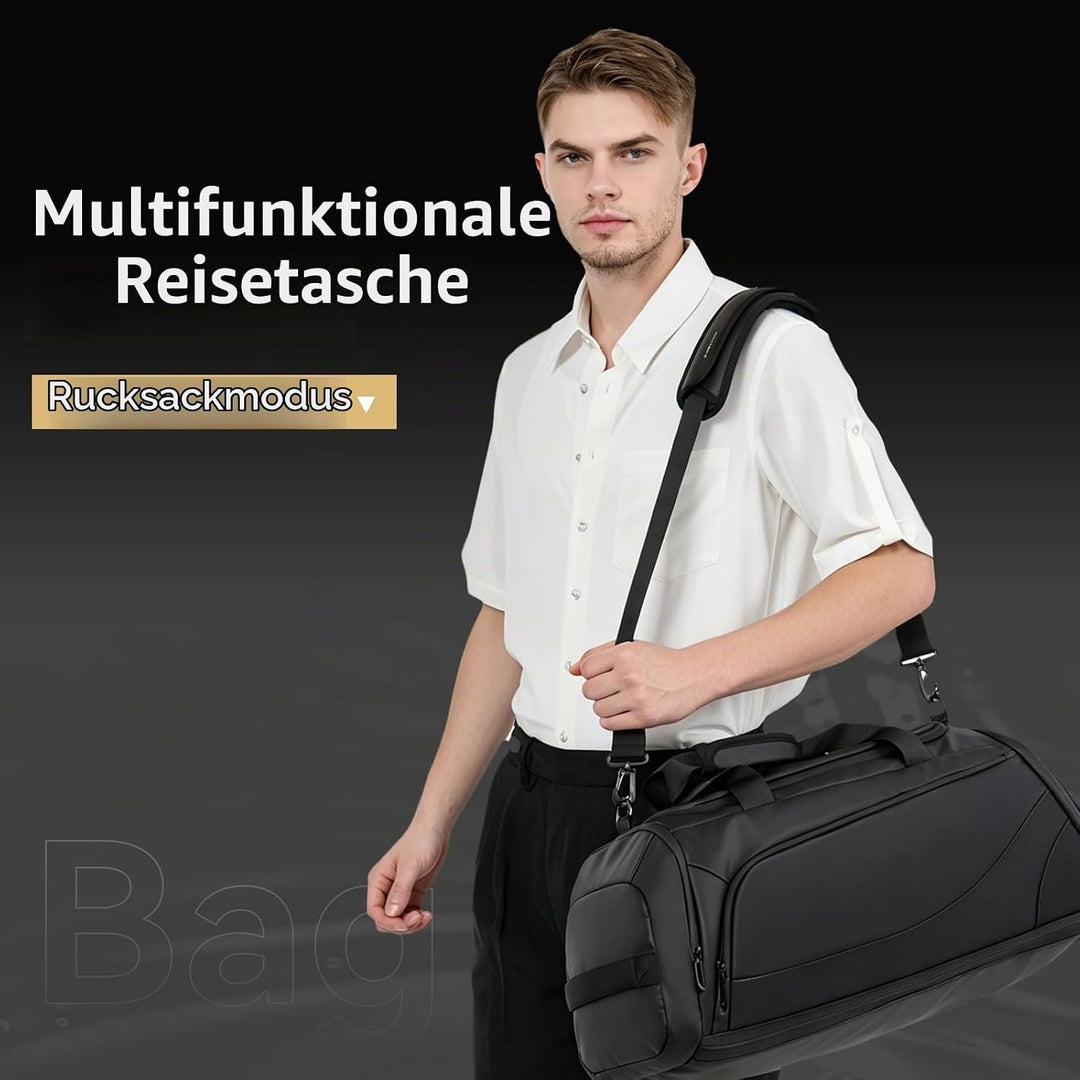 Premium Sporttasche 40L mit Schuhfach &amp; Nassfach &amp; Isolierschicht und Laptopfach, 3-in-1 Rucksack, R
