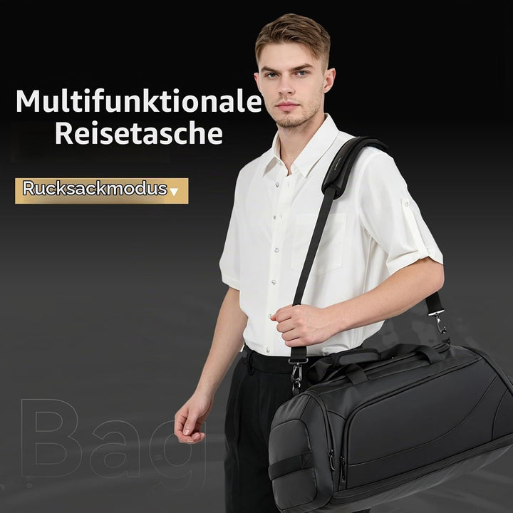 Premium Sporttasche 40L mit Schuhfach &amp; Nassfach &amp; Isolierschicht und Laptopfach, 3-in-1 Rucksack, R