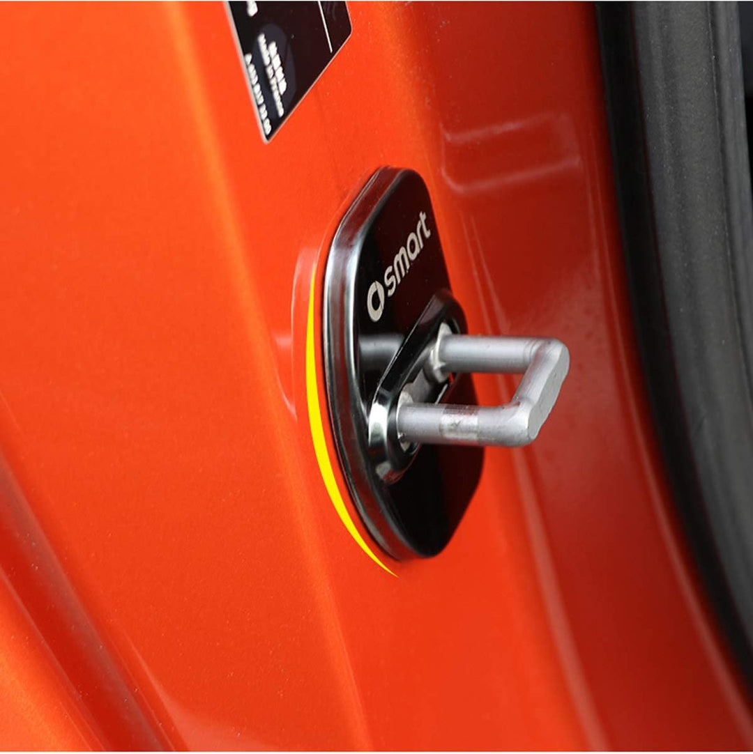 SHIFENG Edelstahl-Autotürverriegelungsabdeckung für Smart 453 Fortwo Forfour 2015–2019 Zubehör, 2er-