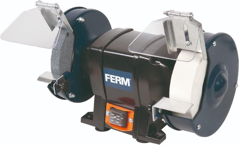 FERM BGM1020 Doppelschleifmaschine 250W - 150mm - Incl. P36 und P60 Schleifsteinen, Schutzbrille und