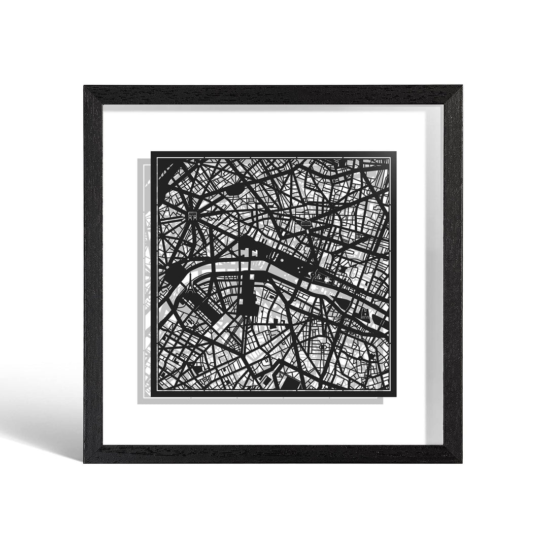 O3 DESIGN STUDIO - Marco de Papel para mapas, 22,8 x 22,8 cm, en Caja de Regalo, Fondo, autocambiant
