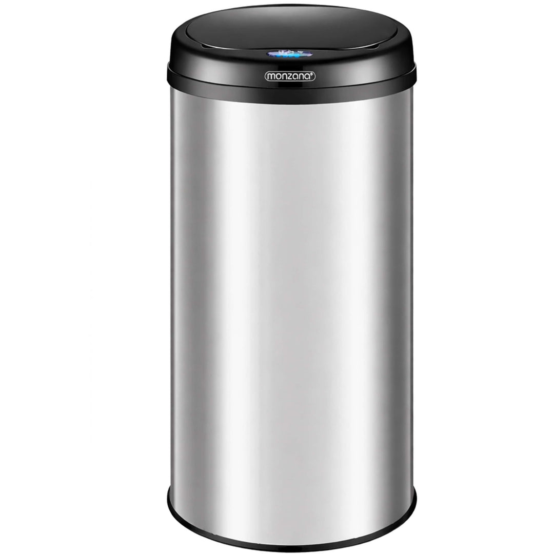 Monzana® Mülleimer Küche mit Deckel Sensor 40L Edelstahl USB Ladekabel Berührungslos Hygienisch Papi