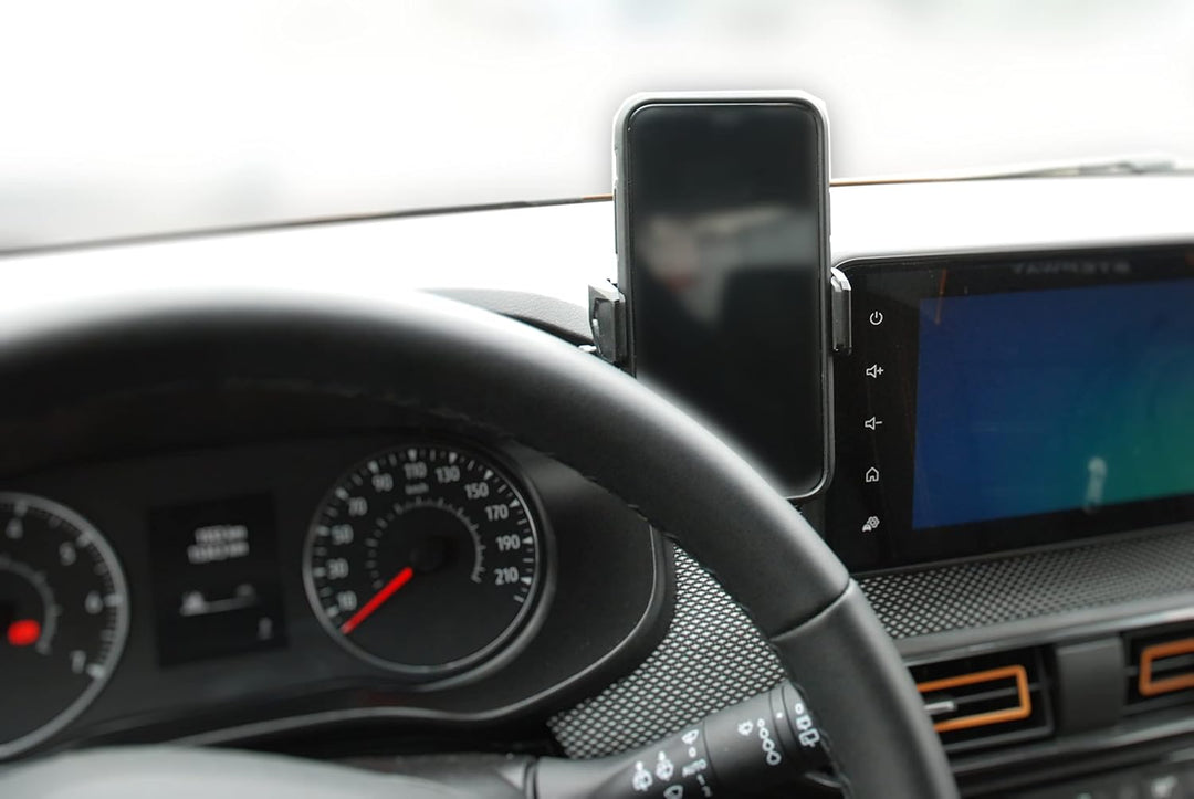 Handyhalterung Auto 10x10x10cm passt auf den Dacia I Autohalterung Handy I Schwarz I Telefonhalterun