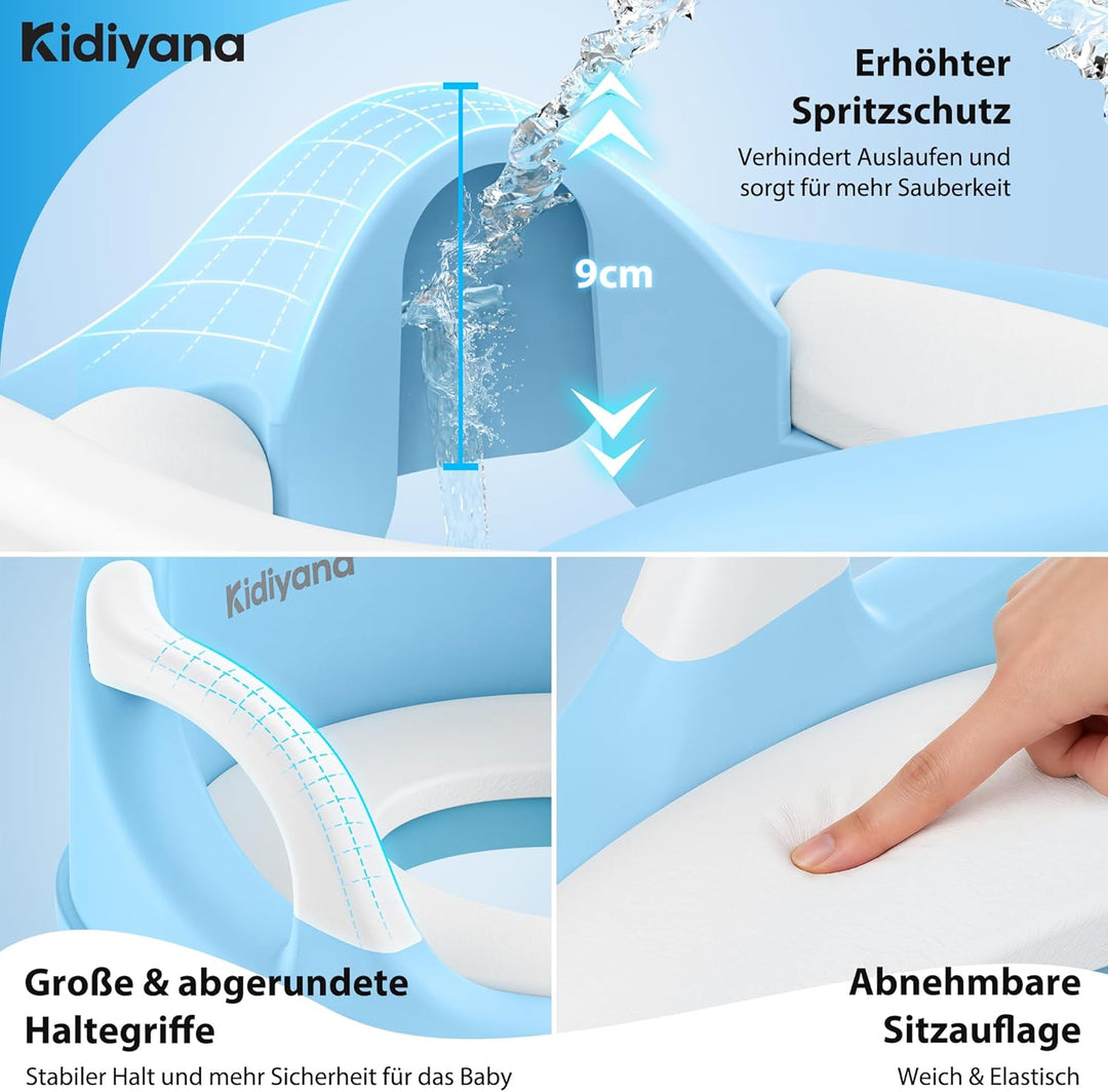 Toilettenaufsatz für Kinder, Kinder Toilettensitz mit weichem, abnehmbarem Sitzpolster, rutschfester