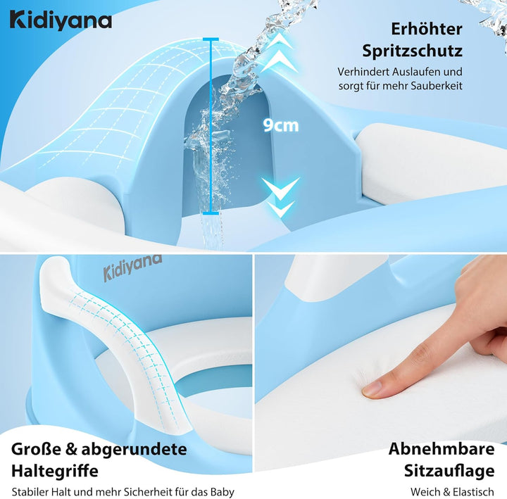 Toilettenaufsatz für Kinder, Kinder Toilettensitz mit weichem, abnehmbarem Sitzpolster, rutschfester