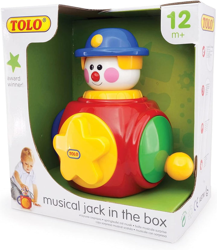 Musikspiel Jack in a Box, mit vielen Funktionen, ab 6 Monaten, ca. 16 x 14,5 x 11 cm