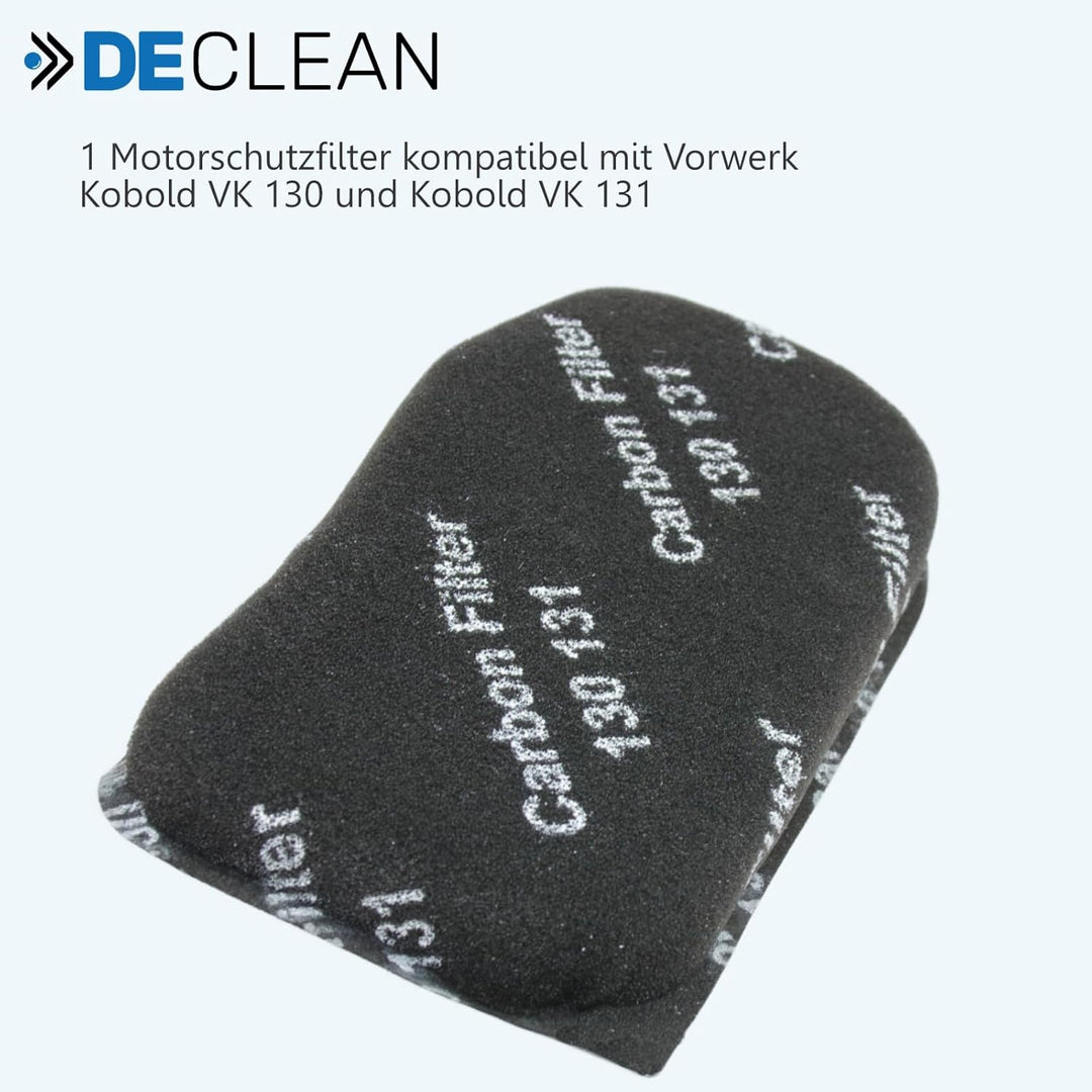 DeClean 1 x HEPA-Filter, 1 x Aktiv-Geruchsfilter Motorfilter 1 Set Bürsten rot/weiss kompatibel mit