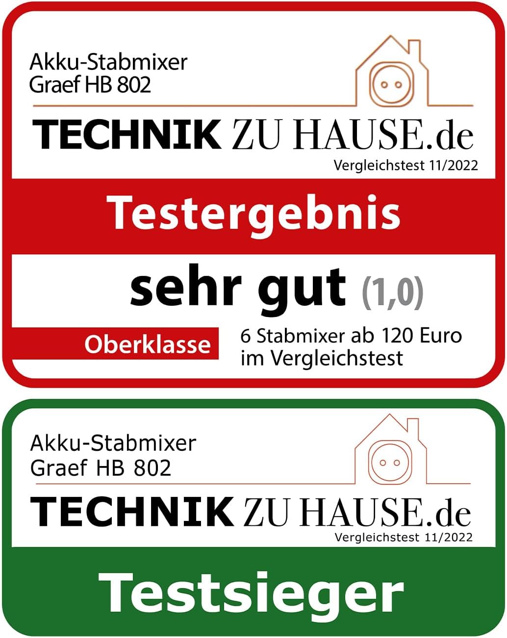 GRAEF Akku-Stabmixer HB802 inkl. 4tlg. Zubehör-Set & Aufbewahrungsbox, kabellos, stufenlose Geschwin
