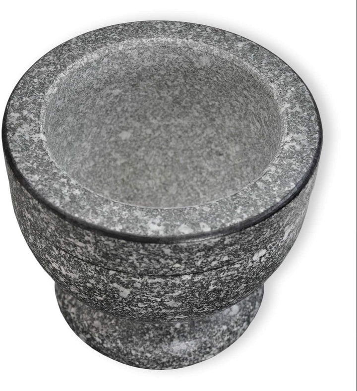 Granit Mörser mit Stössel, hochwertig - robust - langlebig, Steinmörser, Granitmörser, Gewürzmörser,