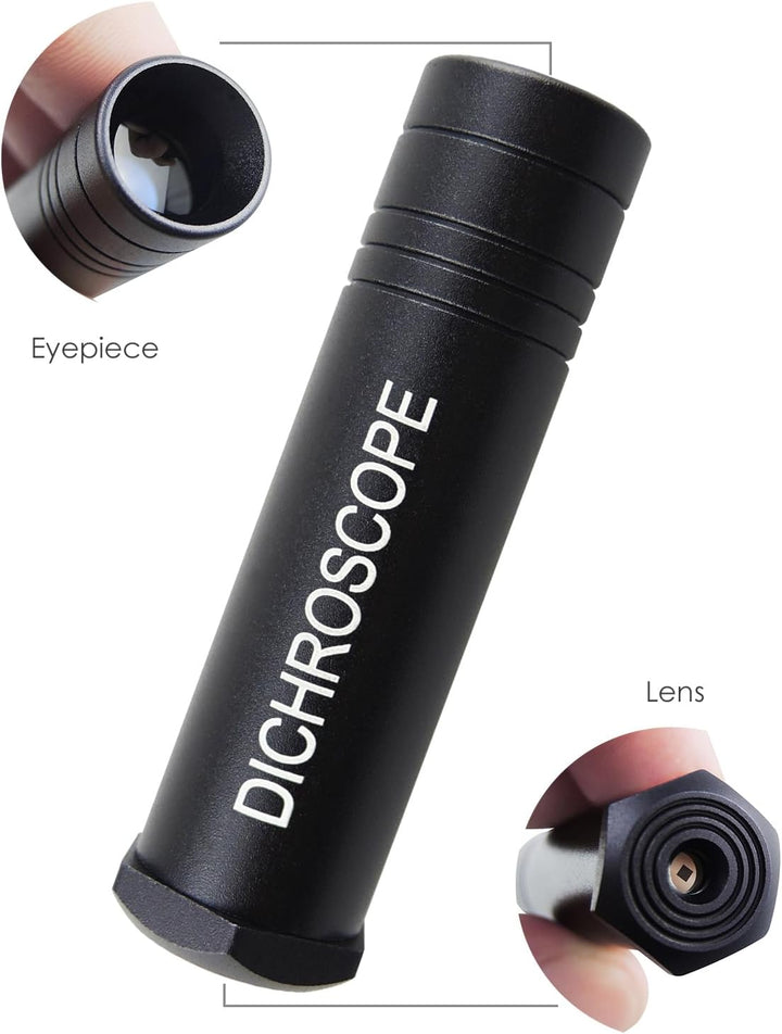 60mm Lupe Calcit Dichroskop zwei Pleochroic Farben Edelstein Identifikation Lupe für Edelsteine Schm