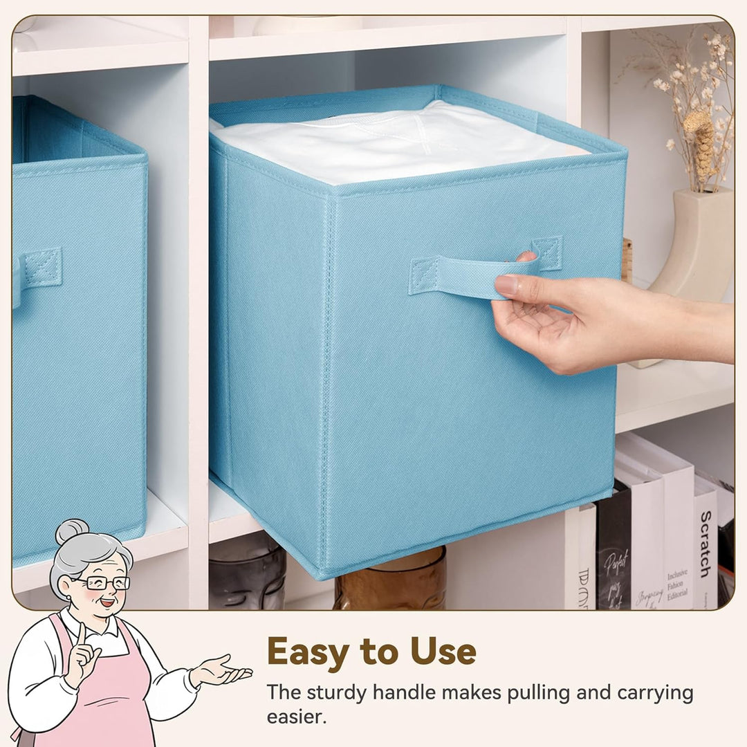 GRANNY SAYS Aufbewahrungswürfel Stoff, 6 Stück Aufbewahrungsboxen für Würfelregal, Regalkörbe 27 x 2