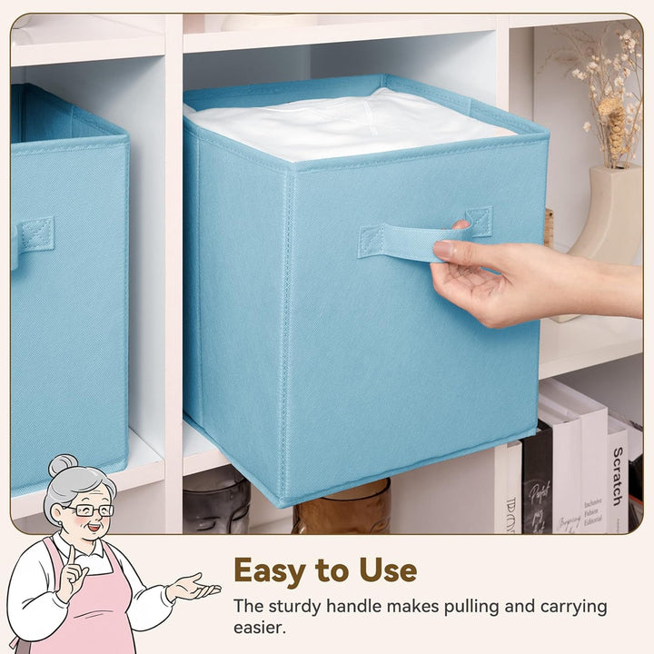 GRANNY SAYS Aufbewahrungswürfel Stoff, 6 Stück Aufbewahrungsboxen für Würfelregal, Regalkörbe 27 x 2