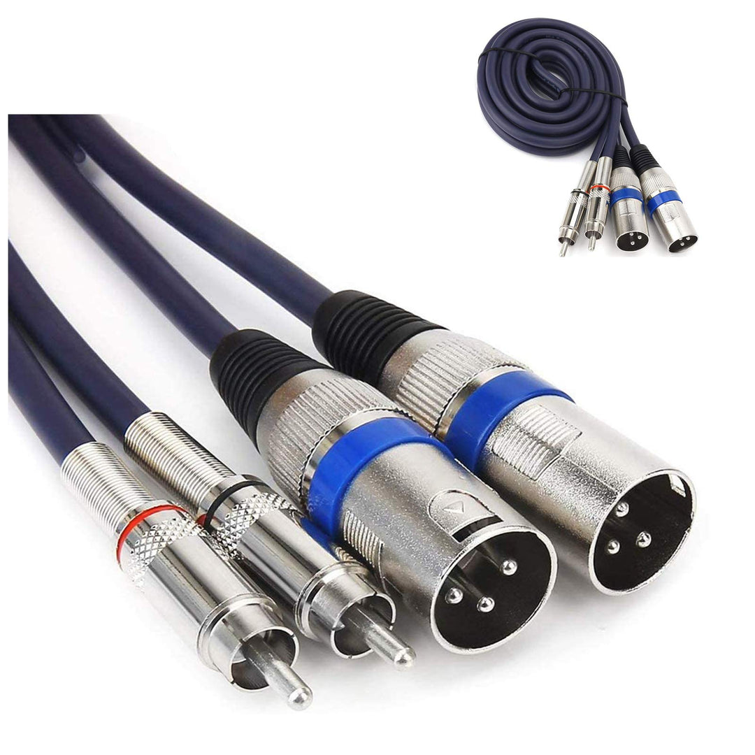 2×XLR Männlich Kable Auf 2×Cinch Kabel RCA kable,Hochwertiger XLR-Stecker,XLR Mikrofon XLR Patchkabe