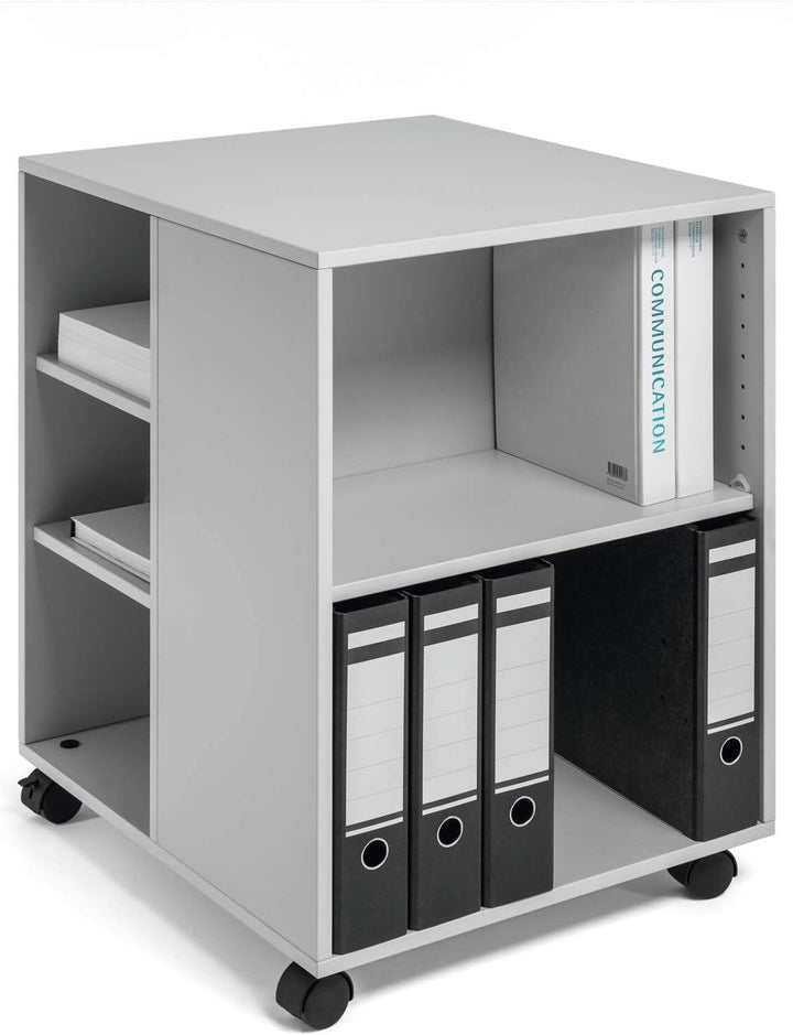 Durable Multifunktions-Wagen 74/59, 3-seitig offen mit 6 Regalböden (528 x 748 x 592 mm), grau, 3113