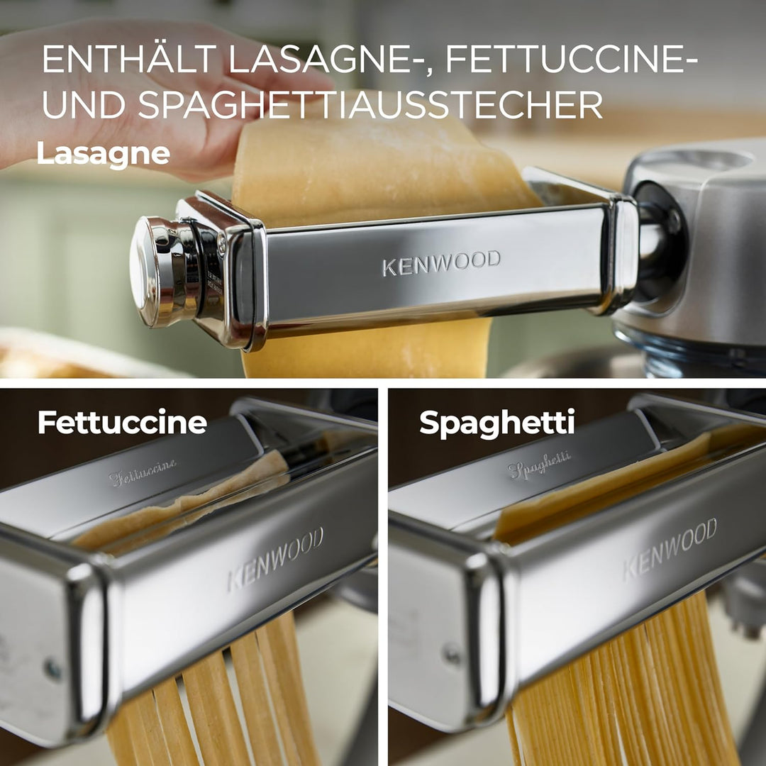 Kenwood Pasta-Set MAX980ME Zubehör für Kenwood Küchenmaschinen, elektrische Nudelmaschine mit Lasagn