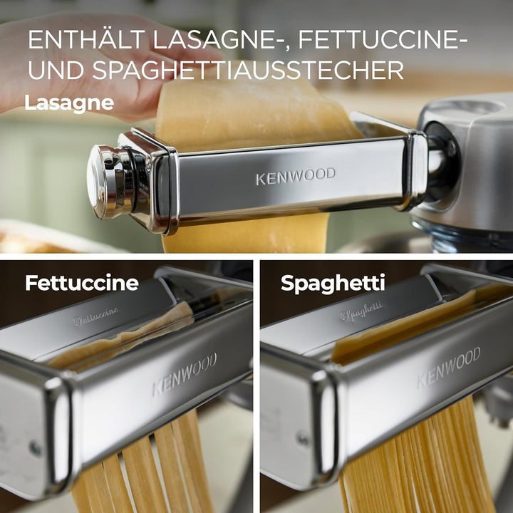 Kenwood Pasta-Set MAX980ME Zubehör für Kenwood Küchenmaschinen, elektrische Nudelmaschine mit Lasagn