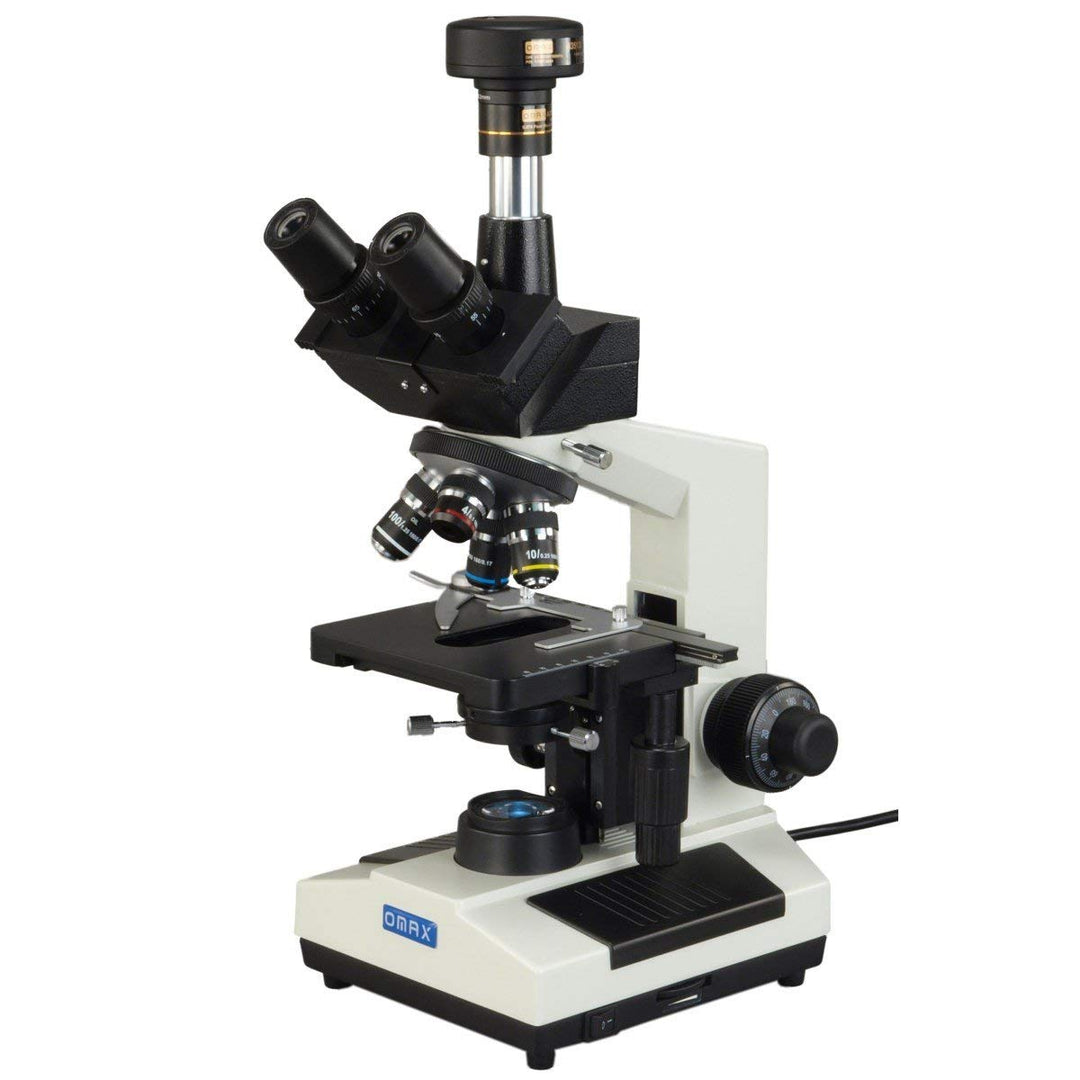 AmScope M837ZL-A191BD-C50U OMAX 40X-2500X 5MP Digital Advanced Oil NA1.25 Dunkelfeld-Trinokular-Comp