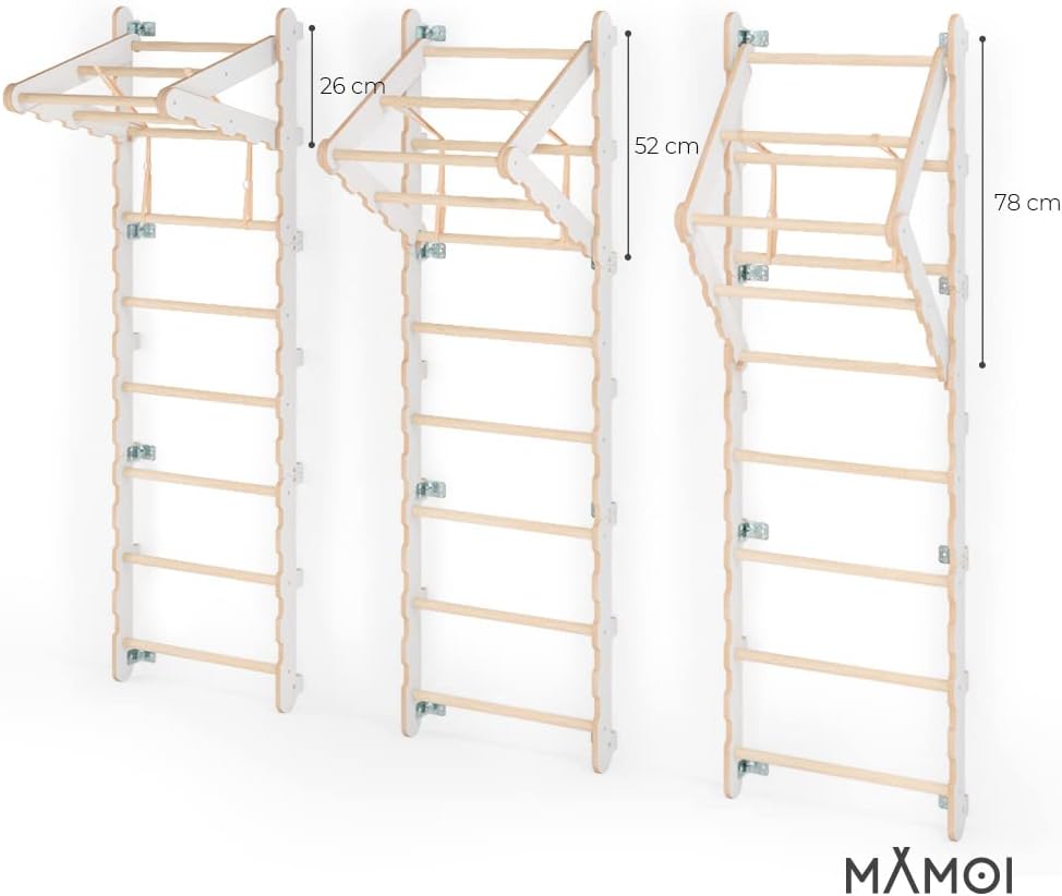 MAMOI® Indoor-Klettergerüst, Wandleitern fürs Zimmer, Kletterturnringe für Erwachsene, Yarnwood Klet