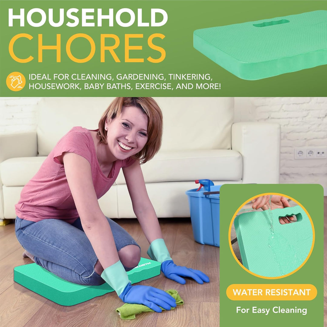 BLOSTM Green Home & Garden Kniepolster – Kniepolster aus hochdichtem Schaumstoff mit 2 Texturen, Pre