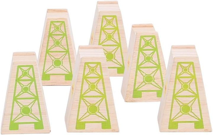 Bigjigs Rail Brückenpfeiler Für Holzeisenbahn (Pack von 6)