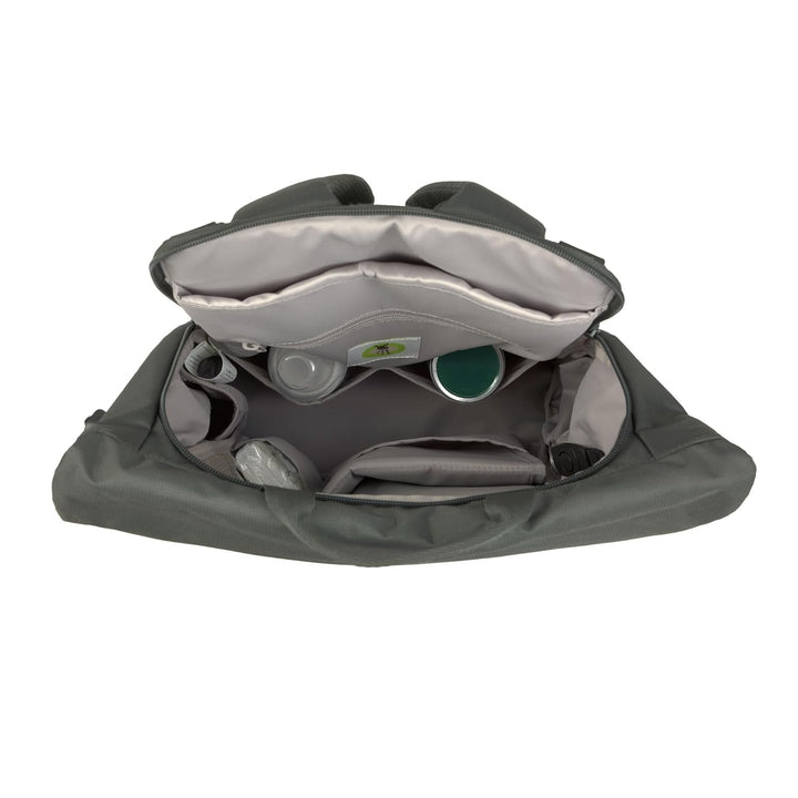 LÄSSIG Baby Wickelrucksack Wickeltasche Rucksack mit Wickelunterlage, Kinderwagenbefestigung, Flasch