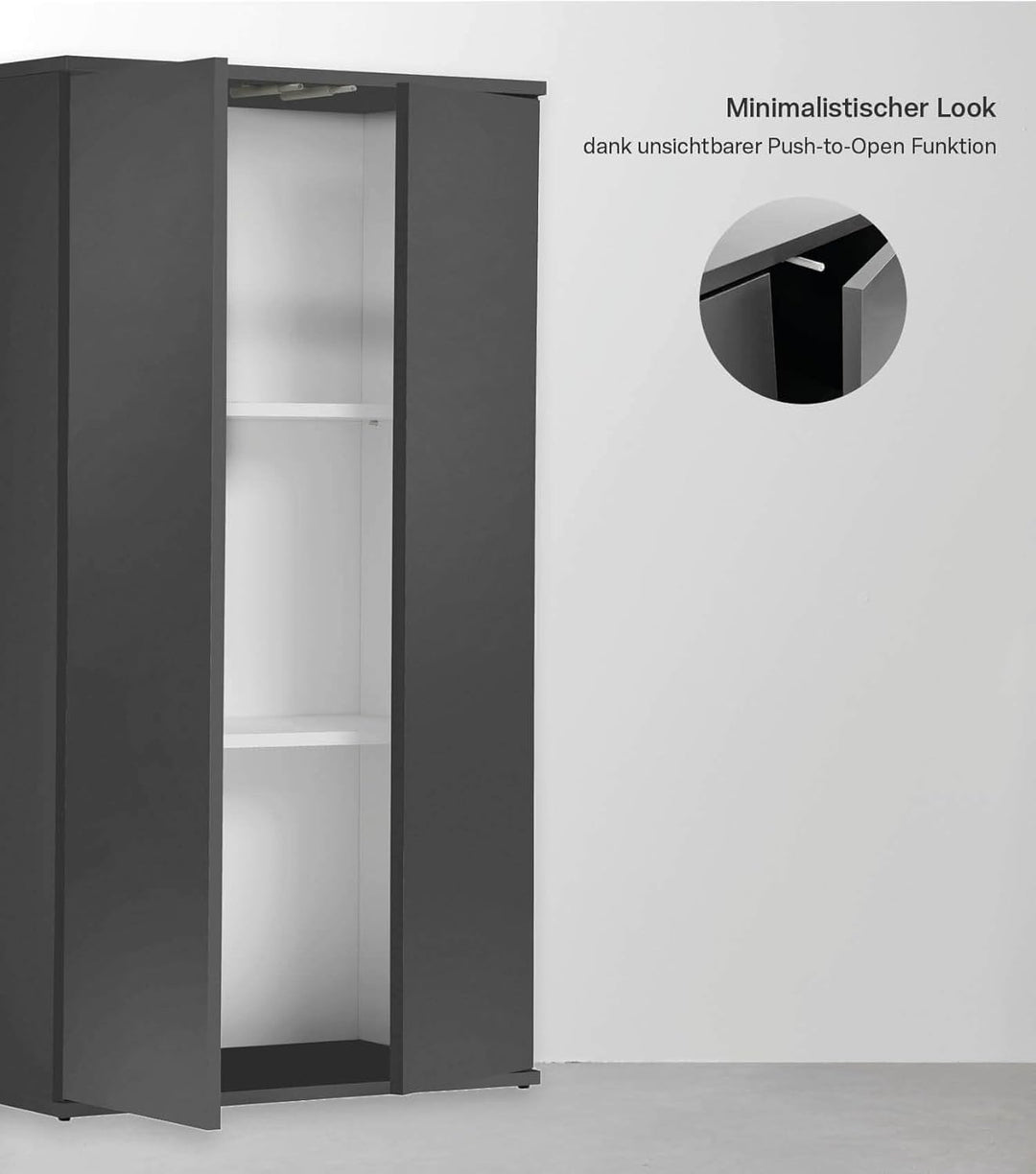mokebo® Mehrzweckschrank 60 cm Breite 'Der Schlanke', schmaler Aktenschrank oder Haushaltsschrank in