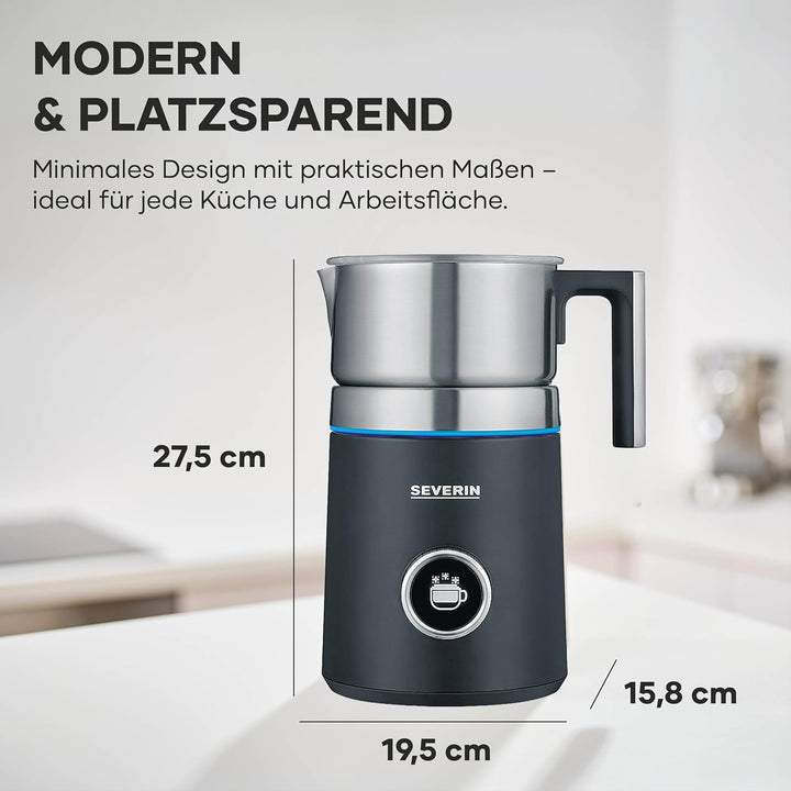 SEVERIN SPUMA 700 PLUS Induktions-Milchaufschäumer, elektrischer Milchaufschäumer ohne Anbrennen, sp