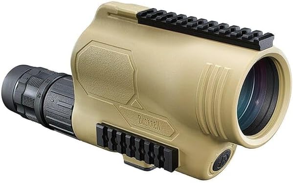 Bushnell 781545ED Legend T-Series Flp Spotting Scope with Mil-Hash Reticle, 15-45 x 60mm, Tan Flp Sp