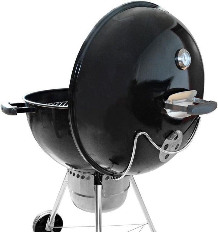Onlyfire Slide-a-Side Deckelhalter Für weber alle 47 und 57 cm Kugelgrills, Holzkohlegrills, Edelsta