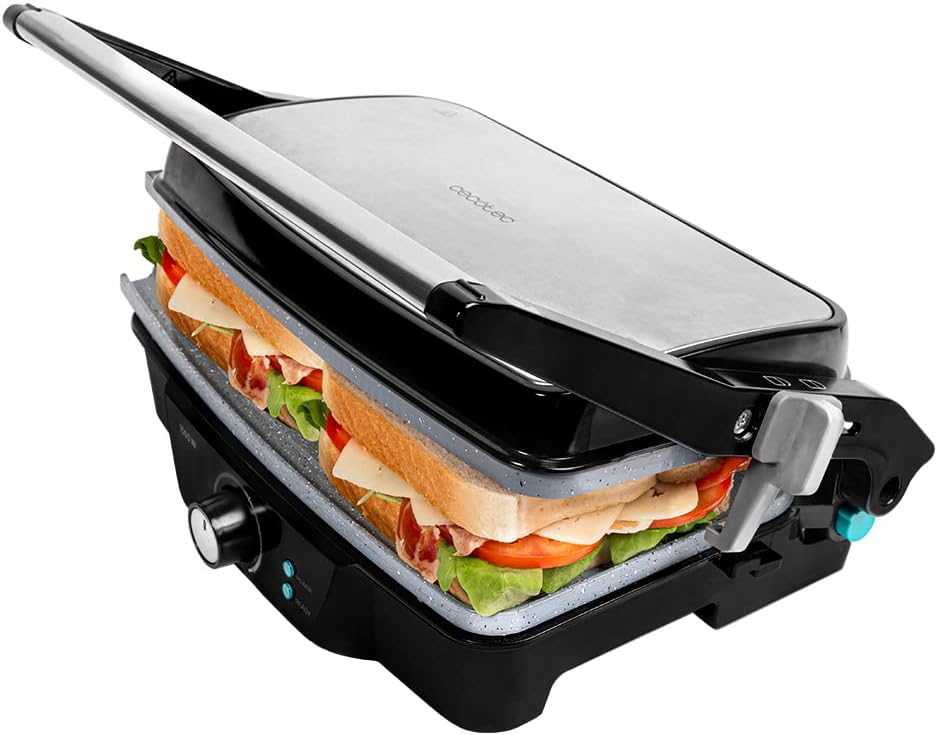 Cecotec Rock'nGrill 1500 Stone Ceramic Mix&Grill, 1500 W, Grill, Grill, Grill, Bügeleisen und Sandwi