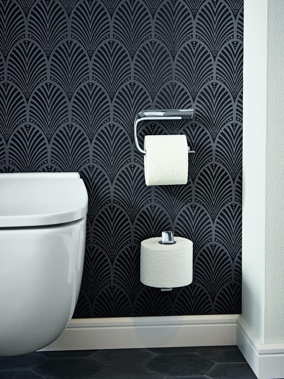 VIGOUR Papierhalter vogue ohne Deckel verchromt VOPHO