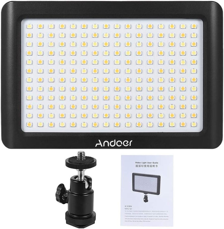 Andoer Mini LED Licht 192pcs Beads Studio Video Fotografie Dimmbar Tragbar Panel Lampe 3200K / 6000K