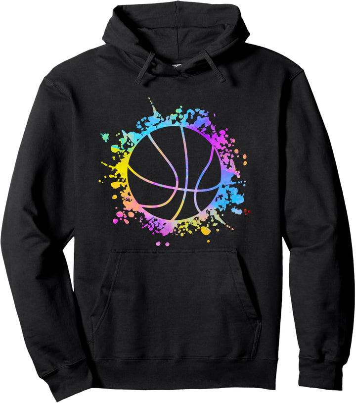 Basketball Bunte Spritzer TeensBasket Ball Coaches Pullover Hoodie