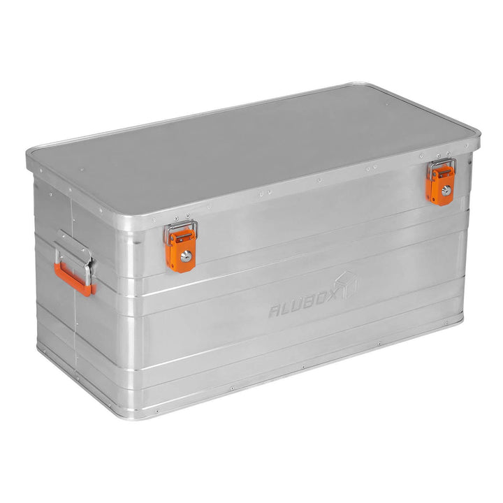 ALUBOX B90 - Aluminium Transportbox 90 Liter Alukiste mit Gummidichtung - Inhalt vor Staub und Sprit